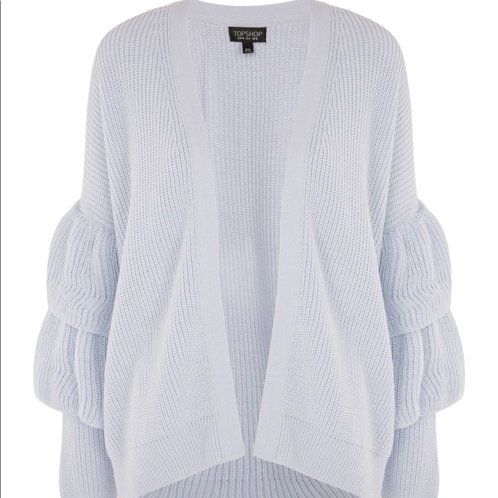 Top shop ruffled sleeves cardigan